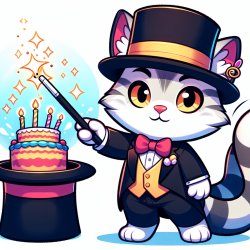 Magic Cat Birthday Cake Meme Template