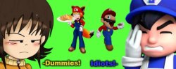 Two Loving Idiotic Plumbers Ft. SMG4 and Eilley Meme Template