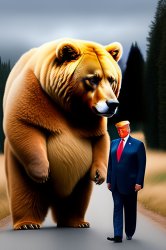 Trump is afraid of what the Russia bear knows about him - Putin Meme Template