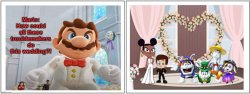 Mario Hates Teentitans GO! Bumblebee and KidLuis Wedding Meme Template