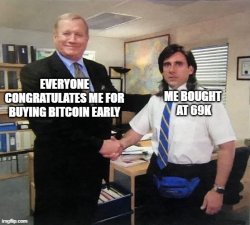When you bought Bitcoin at the peak Meme Template