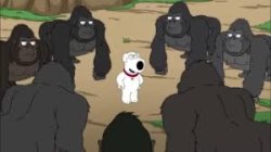 Brian in the gorilla pit Meme Template