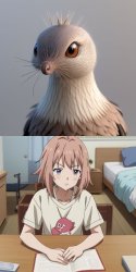 anime versus realistic Meme Template