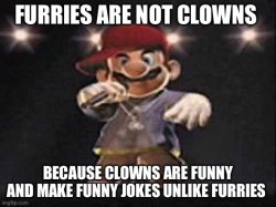 Furries are not clowns template Meme Template