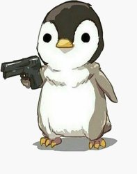 Penguin with a Gun Meme Template