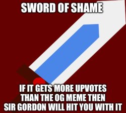 sword of shame Meme Template