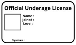 Official Underage License Meme Template