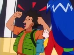 Brock trying to impress Stella Meme Template