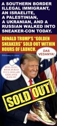 Donald Trump Selling Gold Sneakers Sold Out Meme Meme Template