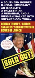 Donald Trump Selling Gold Sneakers Sold Out Meme Meme Template