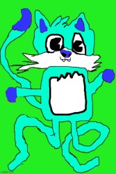 cyan the uncursed cat Meme Template