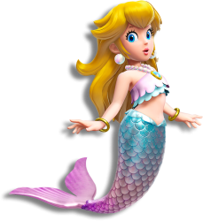 princess peach as a mermaid Meme Template