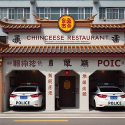 Chinese Police Restaurant Meme Template