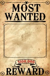 Most wanted poster Meme Template