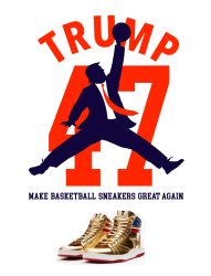 Air Trump 47 Make Basketball Sneak Great Again Gold High Top Sne Meme Template