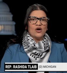 Rashida Tlaib Palestinian Democrat Antisemitic Anti-Israel JPP Meme Template