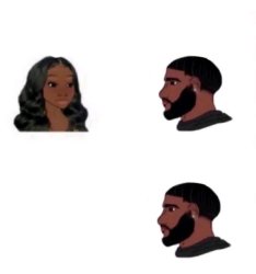 Black woman and man Meme Template