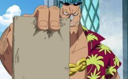 One Piece Frankie with a card Meme Template