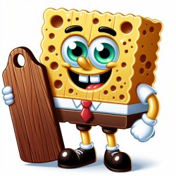 Spongbob holding up a sign Meme Template