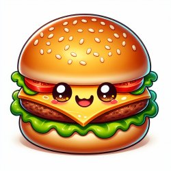 smiling hamburger Meme Template