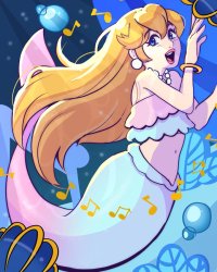 mermaid peach is real Meme Template