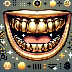 Gold teeth bling Gucci Meme Template