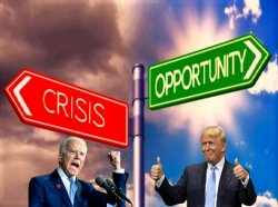 Biden crisis vs Trump opportunity Meme Template