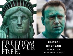 Alexei Navalny Statue of Liberty Freedom Is Never Free Meme Meme Template
