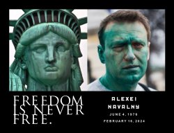 Alexei Navalny Statue of Liberty Freedom is Never Free Meme Meme Template