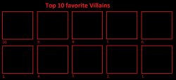 Top 10 Favorite Villains Meme Template
