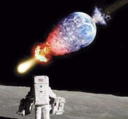 Astronaut exploding earth Meme Template