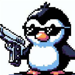 penguin with a gun Meme Template