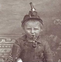 kid smoking 1920s coal miner Meme Template
