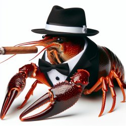 Crawfish dressed like Vito Corleone from the Godfather Meme Template