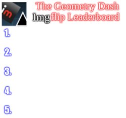 The Geometry Dash Imgflip Leaderboard Meme Template