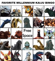 Favorite Millennium Kaiju Bingo Meme Template