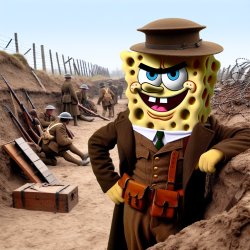 world war one thug spongebob Meme Template