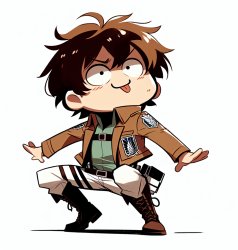 eren yeager being goofy Meme Template