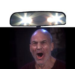 Picard knows it's high-beams Meme Template