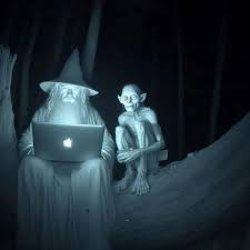 Gandalf on laptop Meme Template