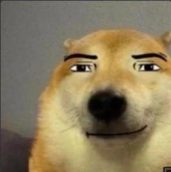 el doggo da face da men Meme Template