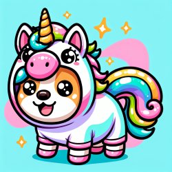 Dog in unicorn costume Meme Template