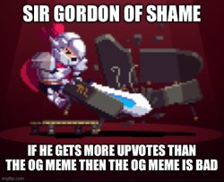 Sir Gordon of shame Meme Template