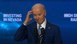 Confused Joe Biden at podium Meme Template