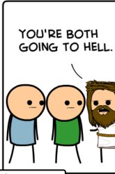 You’re both going to hell Meme Template