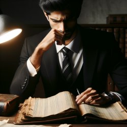 a man pondering a ledger Meme Template