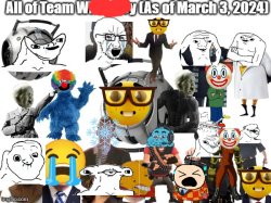 All of team W******y (as of March 3, 2024) Meme Template