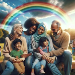 family, children, rainbow, lgbtq, refugee Meme Template