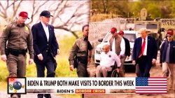Biden and Trump visit the border Meme Template