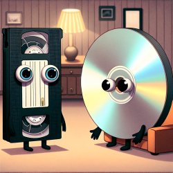 VHS Cassette needing help understanding what a DVD is Meme Template